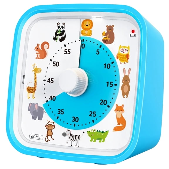 Zecic Kids Cute Visual Timer Quiet 60 Minutes Countdowns With Night Light