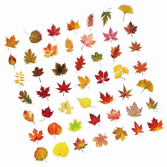 Zecic Leaf Maple Stickers for DIY Craft Projects Paper Art Supplies Waterproof Decor