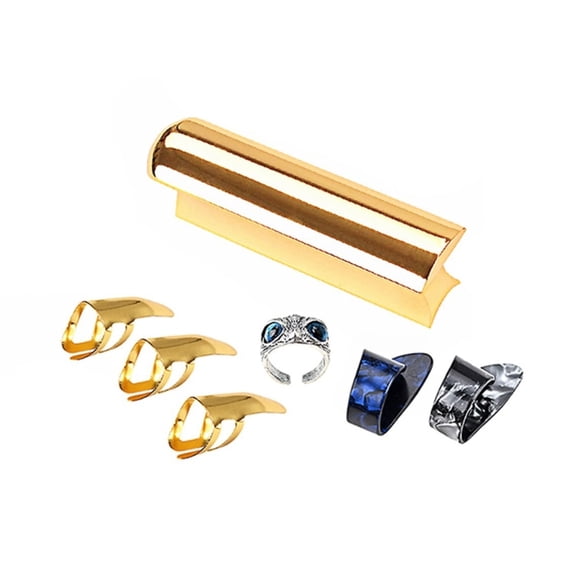 Zecic Light weight Guitar Slide Finger Ring Set For Acoustic Electric And String Instruments