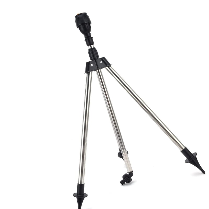 Zecic Metal Base Tripod Lawn Sprinkler 90 180 360 Degree Adjustable Watering System