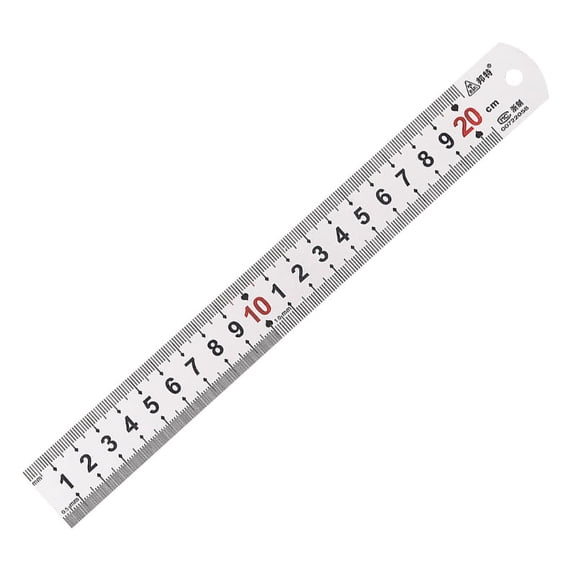 Zecic Metal Straight Edge Ruler Stainless Steel Ruler with Double Sided Scale Measuirng Tool Engineering Woodworking Use