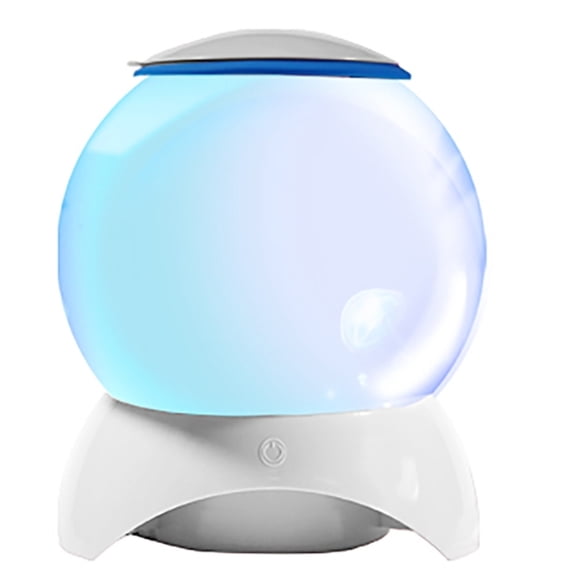 Zecic Modern Jellyfish Aquarium with Color Changing Light Clear Round Sphere Designs Pumping for Home Office
