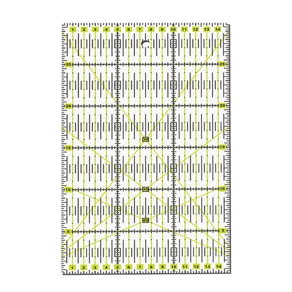 Zecic Multifunctional Double Tone Acrylic Ruler Anti Slip Cutting Guide For Textile Art And Handworked Clothing Projects