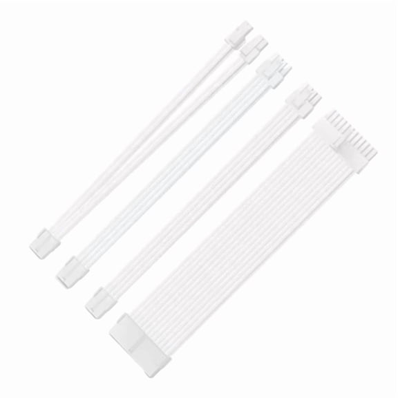 Zecic PC Power Supply Sleeved Cable Extension Kit, 30CM ATX24Pin PCIE 8Pin CPU 4+4Pin