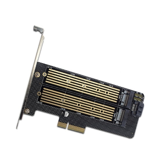 Zecic PCIE Adapter Card for M.2 NVME SSDs Double Interfaces Expansion Card