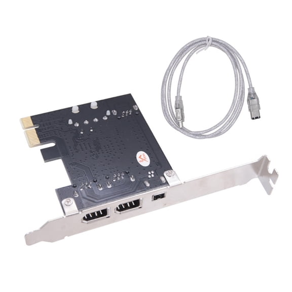 Zecic PCIe X1 4 Port Firewire 6Pin Expansion Card PCIE 1394 Chipset Adapter PCIE 1X to 1394 Expansion Card For Desktop PC