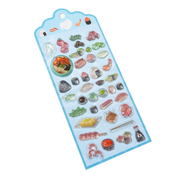 Zecic PVC Sticker With Japanese Cuisine Designs For Journal Decoration