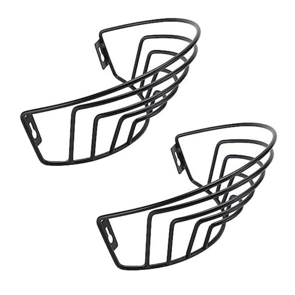 Zecic Pack of 2 Hat Rack Baseball Cap Organizers Black Metal Hat Organizer for Wall