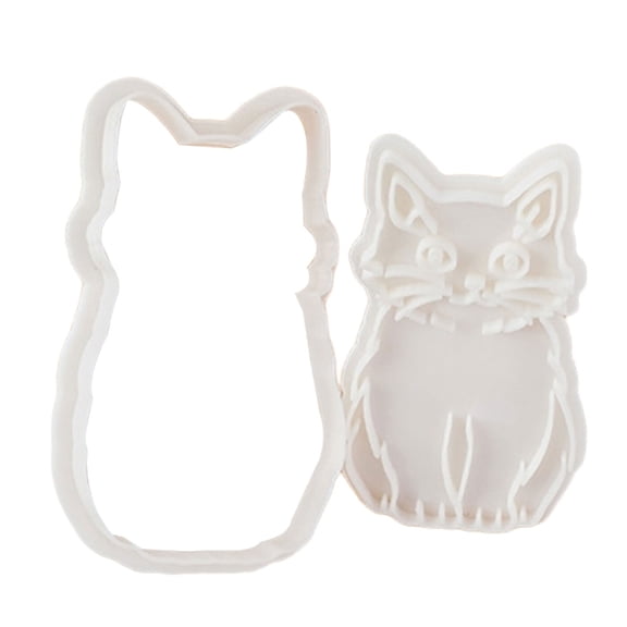 Zecic Portable Cats Cookie Molds Baking Stamp for Making Biscuits and Pastry Projects