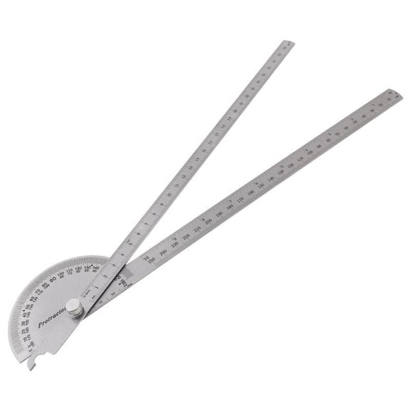 Zecic Precision Angle Measuring 180Degree Protractor Finder Universal Bevel Protractor Tool Ruler Tool for Inner Outer Durable