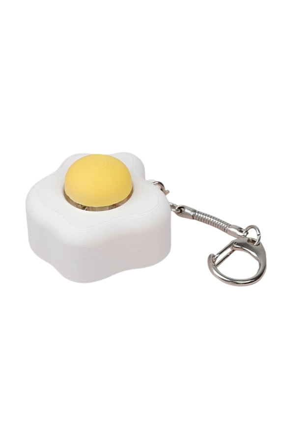 Pressable Fried Egg Resins Keychains Fidgets Clickers Toy For Kids And Adults Fun Pocket Sized Fidgets Toy Keychains