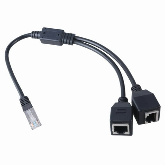 Zecic Quality RJ45 Ethernet Splitter Adapter 1 Male 2 Female Ports for Stable Internet