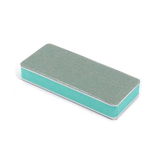 Zecic Rectangle Polishing Block Double-Sided Nail Polishing Tools Sander Green & White Polishing Bar 3.43x1.57x0.51inches