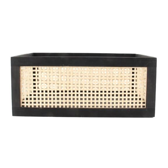 Zecic Rectangular Bamboos Storage Basket Crafted from Natural Wood and Bamboos for Cabinets Home Decoration Organizers