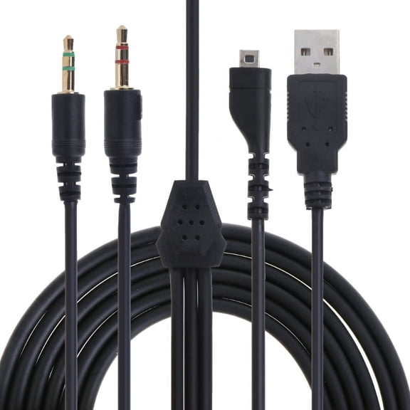 Zecic Replacement USB RGB PC Audio Cable for Arctis 3 5 7 Pro Headphones