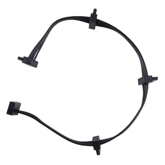 Zecic Sata 15Pin Line Splitter Computer Serve Hard Disk Expansion Cable 15P to 4 Port