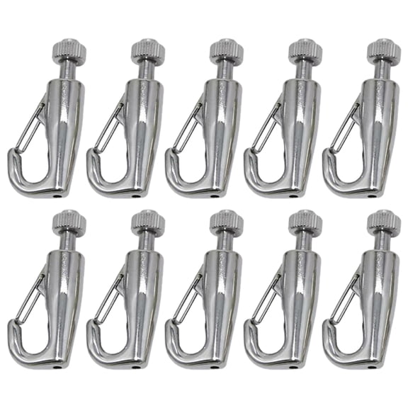 Zecic Set of 10 Slide Locking Artwork Hanging Hooks Stainless Steel Picture Hangers
