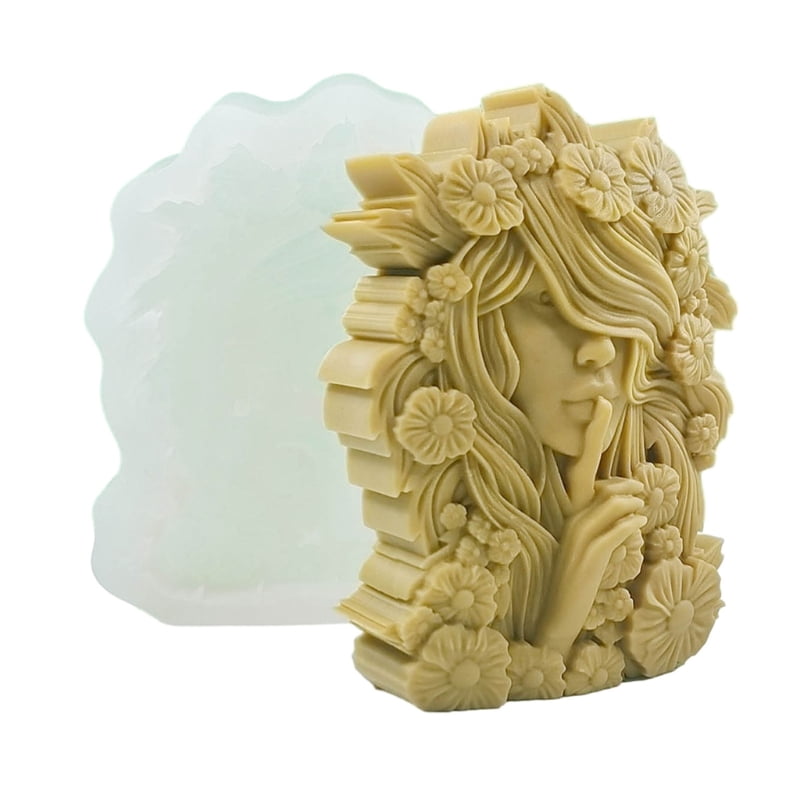 Zecic Silicone Candle Mold DIY Soap Resin Plaster Mould Goddess Chocolate Cake Making