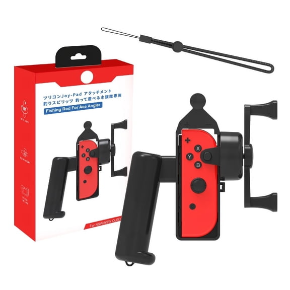 Zecic Somatosensory Fishing Rod Hand Grip Game Handgrip Controller Holder Rotating Design Applicable for Switch Console