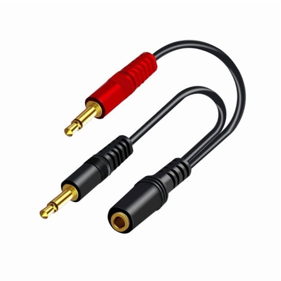 Zecic Sound Y Splitter Cable 3.5mm Female to Two Male Jacks Splitter for Computer Use