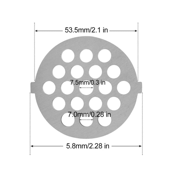 Zecic Stainless Steel Meat Grinder Plate Discs Plate Mincer Plate Meat Grinder Replacement Accessories for Kitchen