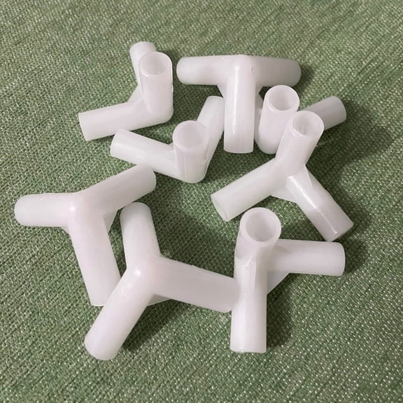 Zecic T Joint T Pipe Elbow Fittings Pipe Fitting Connectors 3 Way Pipe Tee Corner Fitting Tent Bracket Joint Accessories