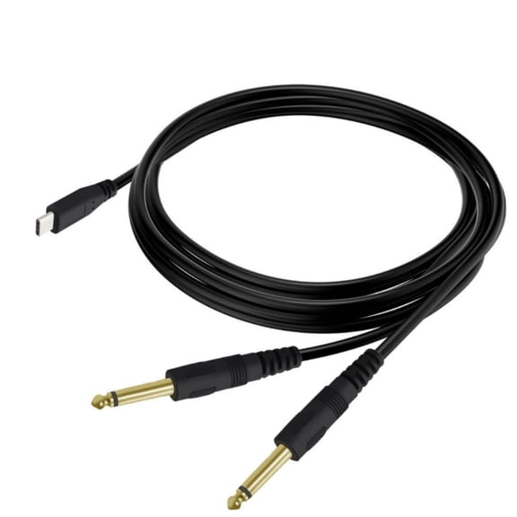 Zecic USB C to 6.35 1/4inch Male Adapter Wire For Smartphones Tablets Laptops 1m