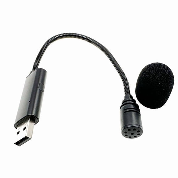 Zecic USB Microphone Omnidirectional Microphone 9'' Hose for Games Chat Laptop PC
