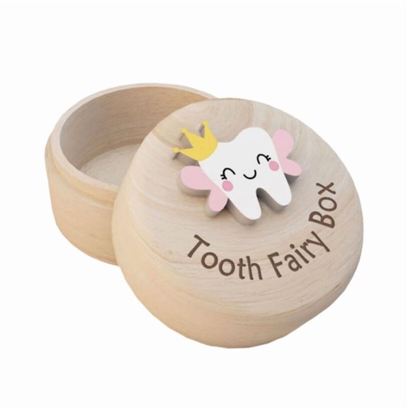 Zecic Unisex Baby Tooth Memory Box Wood Craftsmanship for Travel Organization