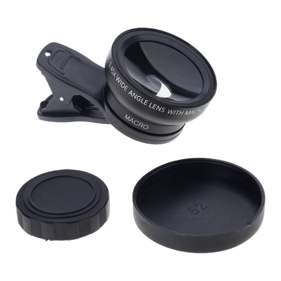Zecic Universal Clip On 0.45X Wide Angle Macro Lens For Smartphones DSLR Aluminum Lightweight