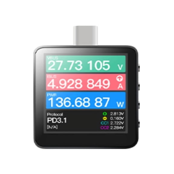 Zecic Voltmeter Charger Digital Ammeter VoltagesCurrent Power Bank Detector Volt Meter