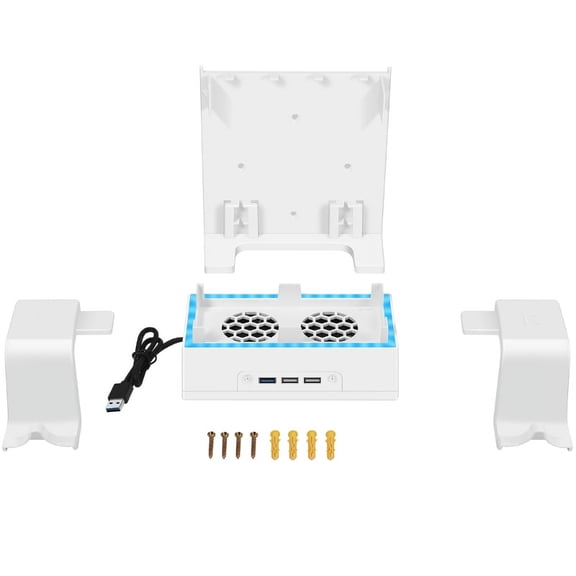 Zecic Wall Mount Kit with USB Output Port for XB Series S with 2x Controller Hooks