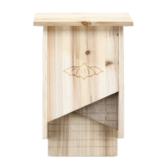 Zecic Wood Bat Box Classical Double Chamber Bat House Outside Bat Box for Outdoors