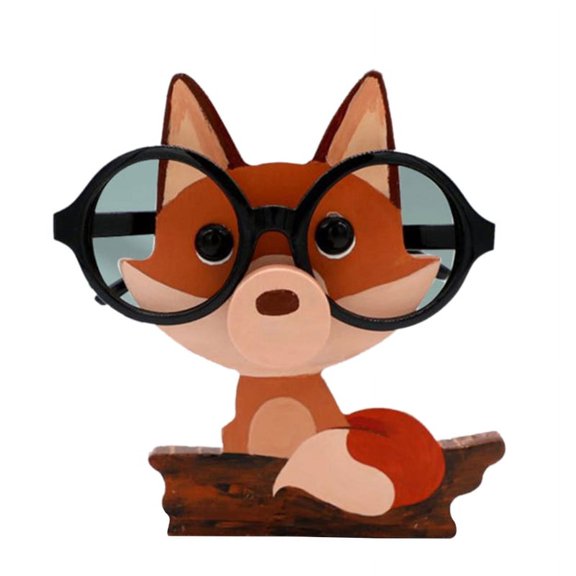 Zecic Wood Carvings Cute Glasses Rack Eyeglasses Showcase Stand Rack Eyeglasses Stand Sunglass Display Rack Shelf Home Decorations Gift