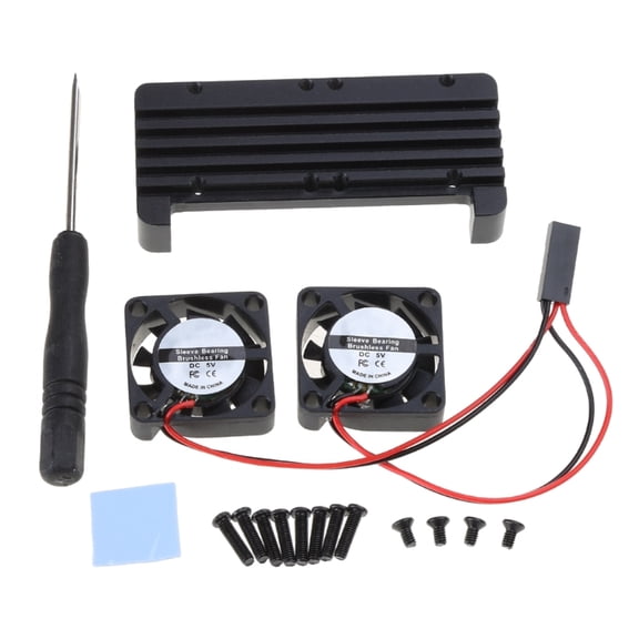 Zecic with Dual Fan Cooling for Case for Raspberry Pi Zero 2 for W Heat Dissipation Al