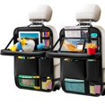 thumbnail image 1 of Zecirl 2Pack Car Backseat Organizer with Foldable Table Tray,6 Storage Pockets Car Storage Organizer with Tablet Holder,Car Seat Back Protectors Kick Mats Travel Accessories (Black) C88, 1 of 3