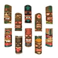thumbnail image 1 of Zeckos 12 inch Wood Multicolor Tiki Mask Wall Hanging Art Set of 10 TM3DWT, 1 of 8