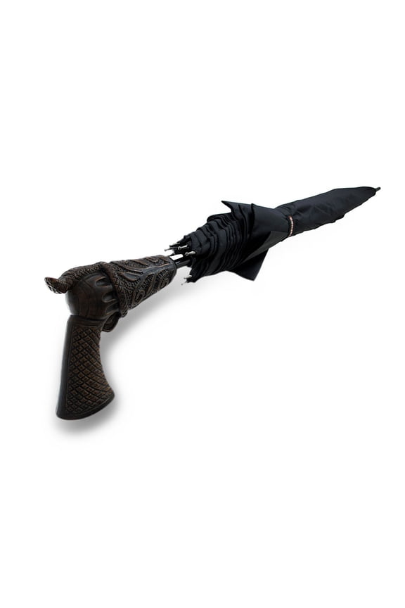 50 in. Peacemaker Handle Black Auto Open Stick Umbrella