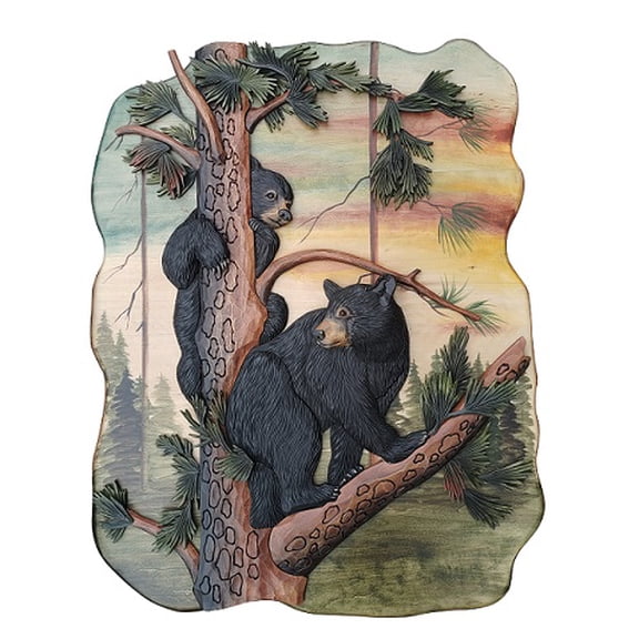 Zeckos Bear Play Wall Art 23" x 30"