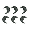thumbnail image 1 of Zeckos Black Cast Iron Crescent Moon Face Cabinet Drawer Pull Set of 6, 1 of 7