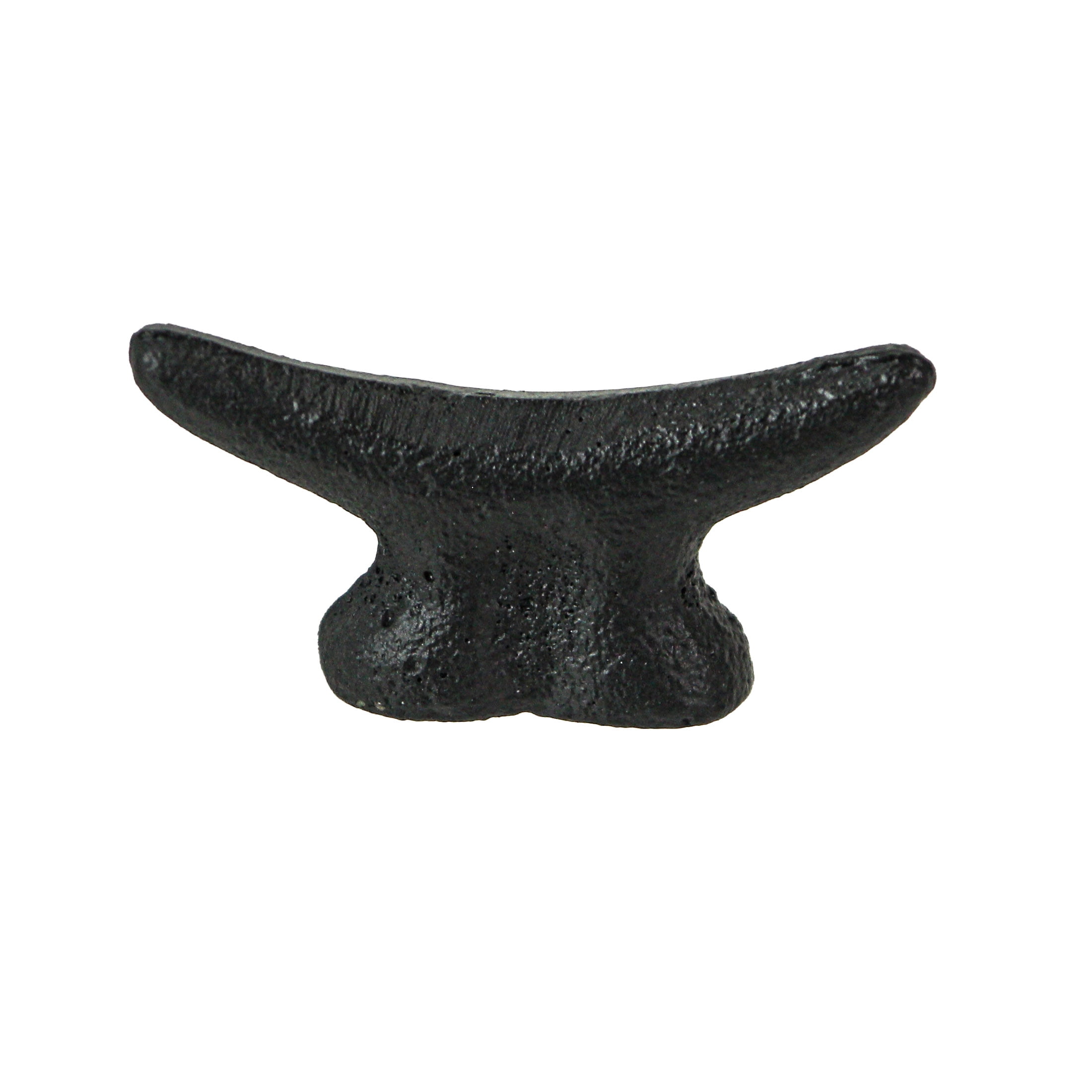 Zeckos Black Cast Iron Nautical Boat Cleat Drawer Pulls Set of 6