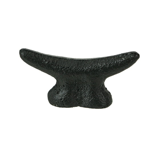 Zeckos Black Cast Iron Nautical Boat Cleat Drawer Pulls Set of 6