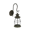 thumbnail image 1 of Zeckos Black Distressed Metal Vintage Lantern Wall Mounted Candle Sconce, 1 of 4