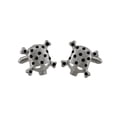 thumbnail image 1 of Zeckos Black Rhinestone Skull & Crossbones Cufflinks Cuff Link, 1 of 3
