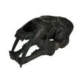 thumbnail image 1 of Zeckos Black Saber Toothed Cat Skull Statue Small, 1 of 3