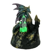 Zeckos Blue Dragon of Crystal Castle Color Changing LED Statue
