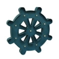 thumbnail image 1 of Zeckos Blue Light Up 24 inch Nautical Ship Wheel Wall Hanging with Remote, 1 of 3