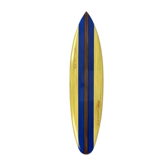 Zeckos Blue Wood Surfboard Decorative Wall Hanging 39 inch
