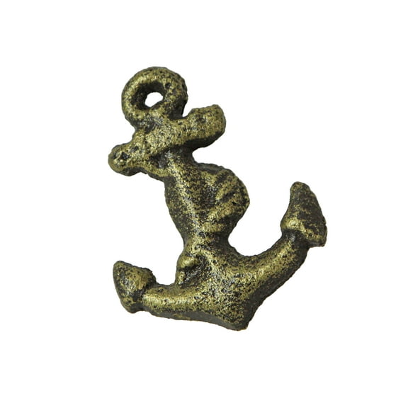 Zeckos Bronze Cast Iron Ship Anchor Drawer Pull Cabinet Knob Set of 6