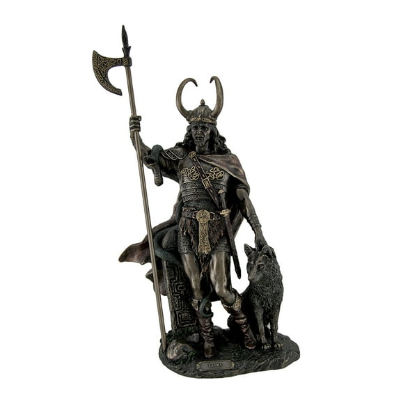 Zeckos Bronze Finish Loki Norse God Statue Sculpture